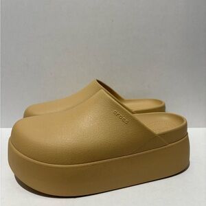 CROCS Women's Beige Platform Mules